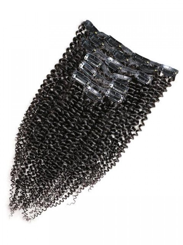Capelli Vergini Brasiliani Afro Crespi Ricci Clip Nelle Estensioni Dei Capelli