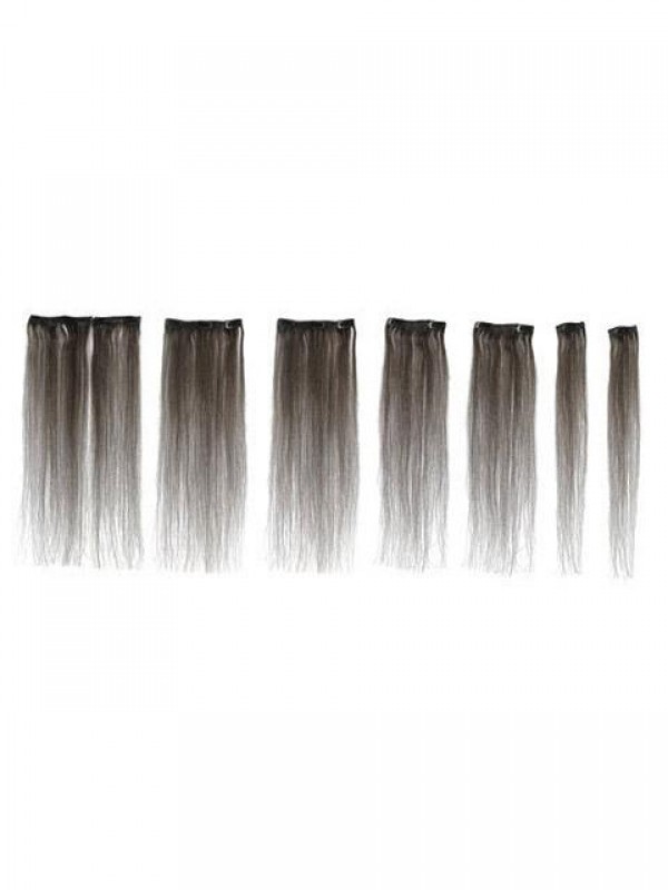Clip Nelle Estensioni Dei Capelli Umani Di Remy Di Colore Nero