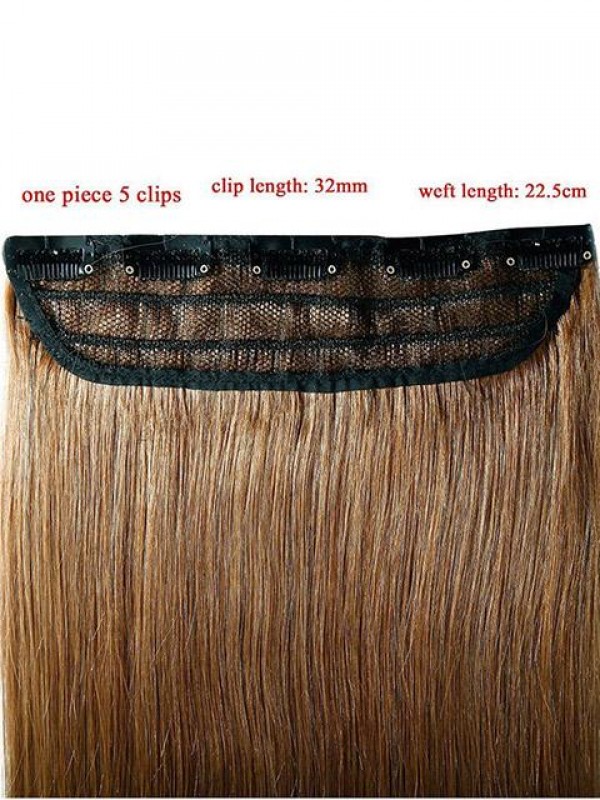 Clip Nelle Estensioni Dei Capelli Sintetici A Testa Piena In Un Unico Pezzo 5 Clip