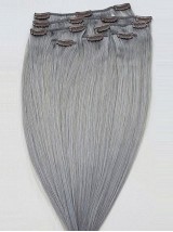 Clip Da 7 Pezzi Nelle Estensioni Dei Capelli Sintetici In Argento Sterling