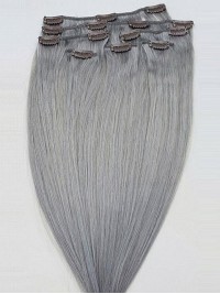 Clip Da 7 Pezzi Nelle Estensioni Dei Capelli Sintetici In Argento Sterling