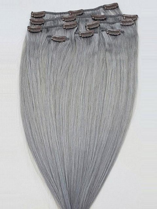 Clip Da 7 Pezzi Nelle Estensioni Dei Capelli Sintetici In Argento Sterling