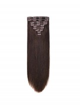 Per Capelli Lunghi, Testa Piena, Colore Marrone Scuro, Estensioni Dei Capelli Sintetici