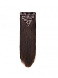 Per Capelli Lunghi, Testa Piena, Colore Marrone Scuro, Estensioni Dei Capelli Sintetici