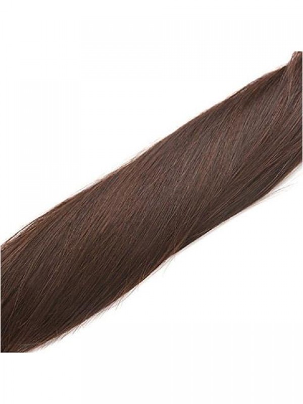 Per Capelli Lunghi, Testa Piena, Colore Marrone Scuro, Estensioni Dei Capelli Sintetici
