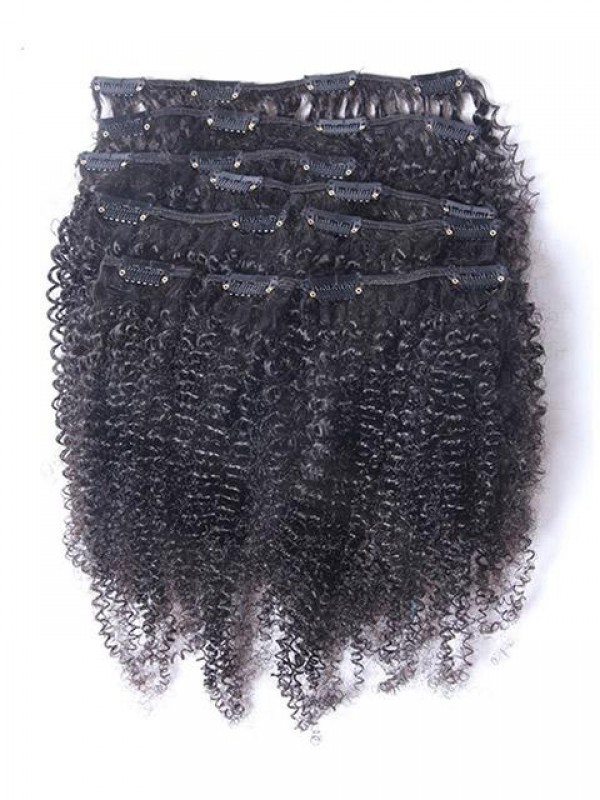 Fermaglio Per Capelli Umani Ricci Afro Crespi Vergini In Testa Piena