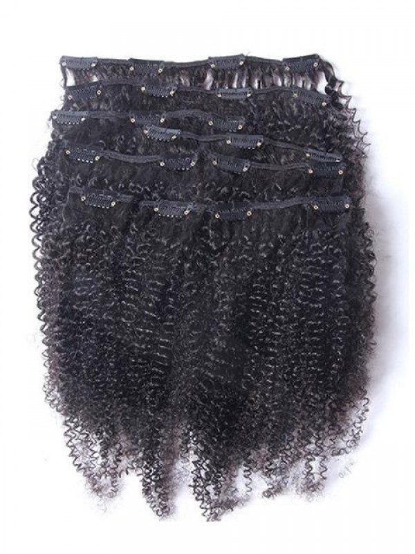 Fermaglio Per Capelli Umani Ricci Afro Crespi Vergini In Testa Piena