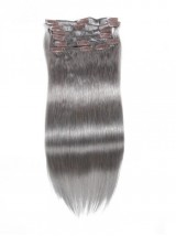 Clip Grigia Da 100 G Nelle Estensioni Dei Capelli Estensioni Dei Capelli Vergini Economici 8 Pezzi / Set