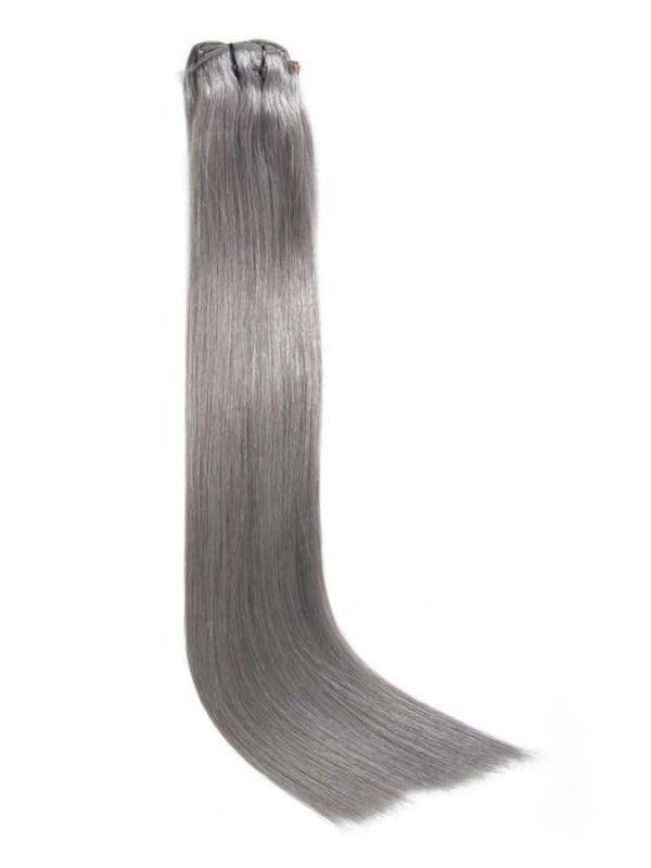 Clip Grigia Da 100 G Nelle Estensioni Dei Capelli Estensioni Dei Capelli Vergini Economici 8 Pezzi / Set