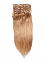 Clip Bionda Platino 115G Nei Capelli Estensioni Dei Capelli Vergini Economici 8 Pezzi / Set