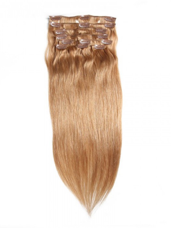 Clip Bionda Platino 115G Nei Capelli Estensioni Dei Capelli Vergini Economici 8 Pezzi / Set
