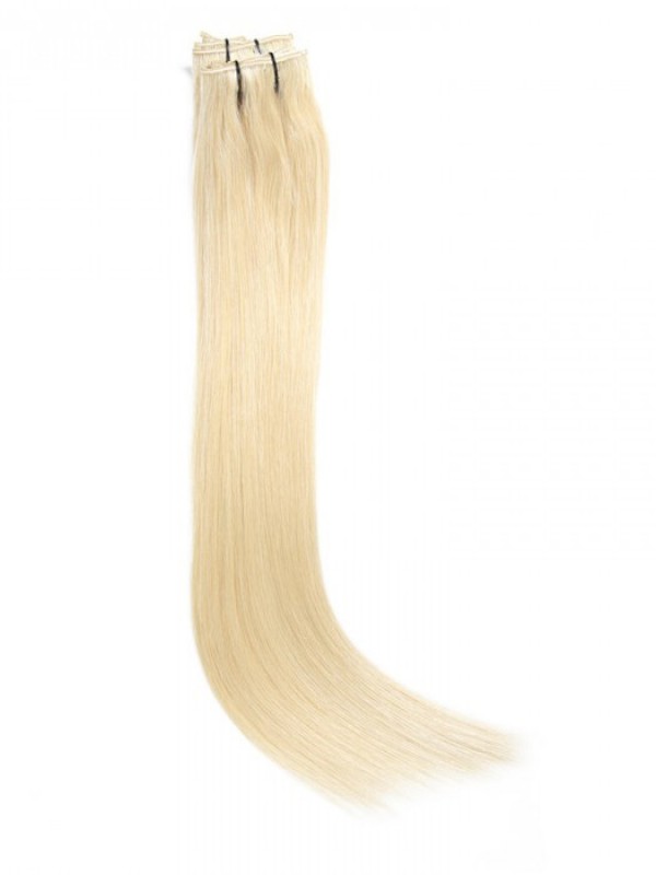 100G Clip Bionda Più Leggera Nelle Estensioni Dei Capelli Estensioni Dei Capelli Vergini Economici 8 Pezzi / Set