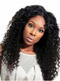 Parrucche Per Capelli Umani In Pizzo Pieno Ricci Lunghi Con Separazione Centrale Afro-Capelli 20 Pollici