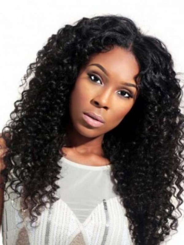 Parrucche Per Capelli Umani In Pizzo Pieno Ricci Lunghi Con Separazione Centrale Afro-Capelli 20 Pollici
