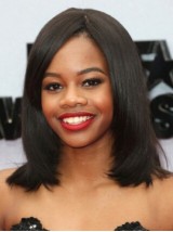 Gabrielle Douglas Parrucche Sintetiche Senza Cappuccio Medio Dritto Con Frangia Laterale 14 Pollici