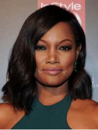 Parrucche Sintetiche Garcelle Beauvais Con Pizzo Frontale Medio Ondulato Con Frangia Laterale 12 Pollici