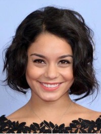 Parrucca Di Capelli Umani Con Pizzo Frontale Ondulato Vanessa Hudgens Con Frangia Laterale 10 Pollici