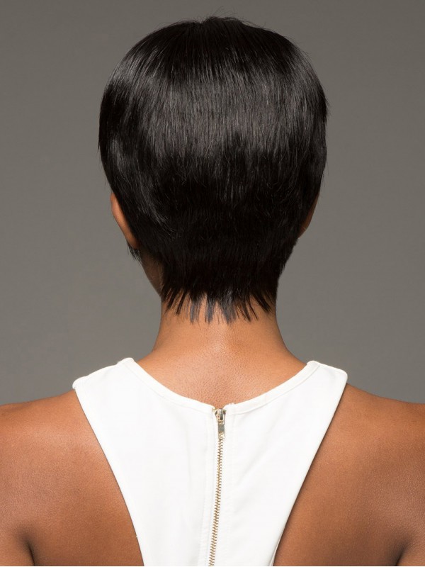 Parrucche Nere Corte Di Capelli Umani