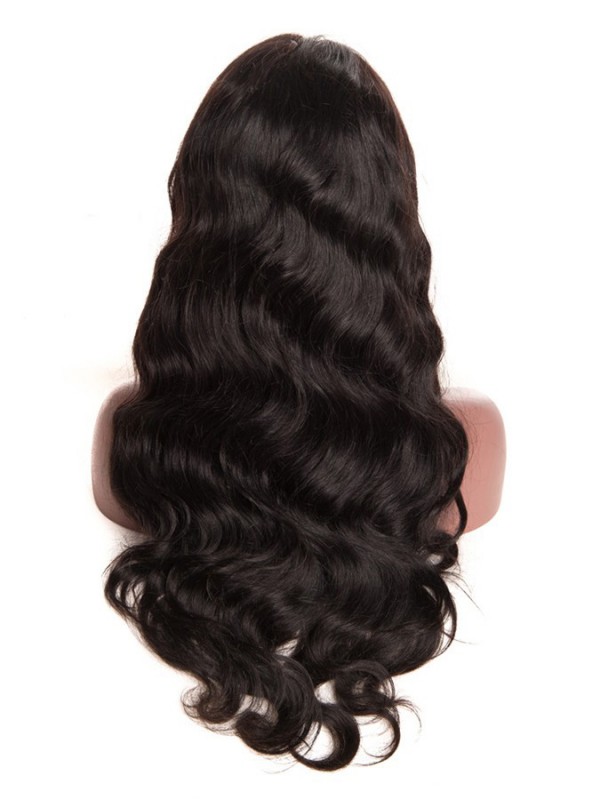 Parrucche Per Capelli Umani Con Pizzo Ondulato Lungo Nero