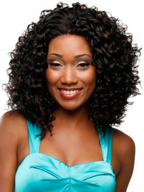 Parrucca Riccia Media Capelli Afro