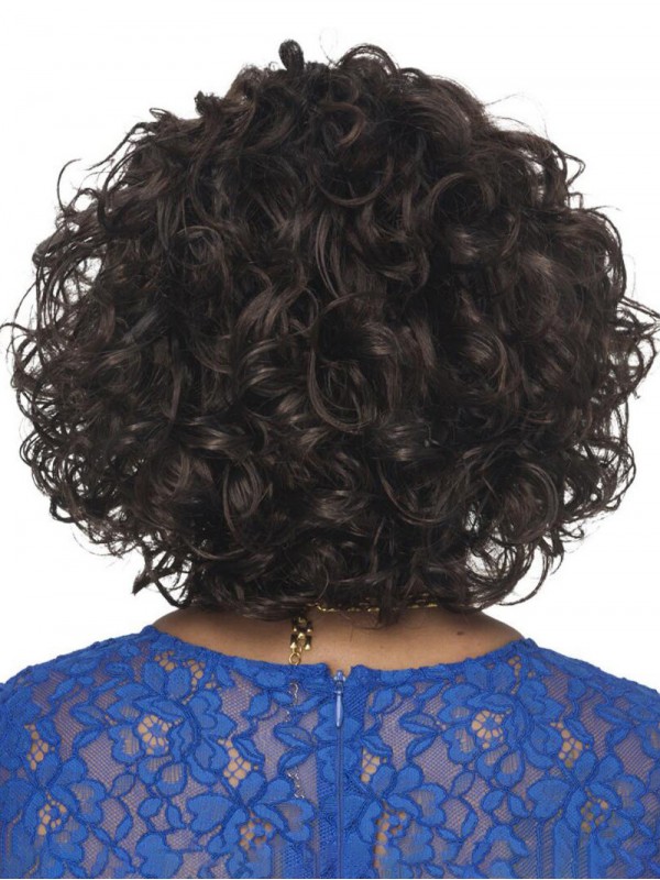 Parrucca Corta Riccia Media Capelli Afro