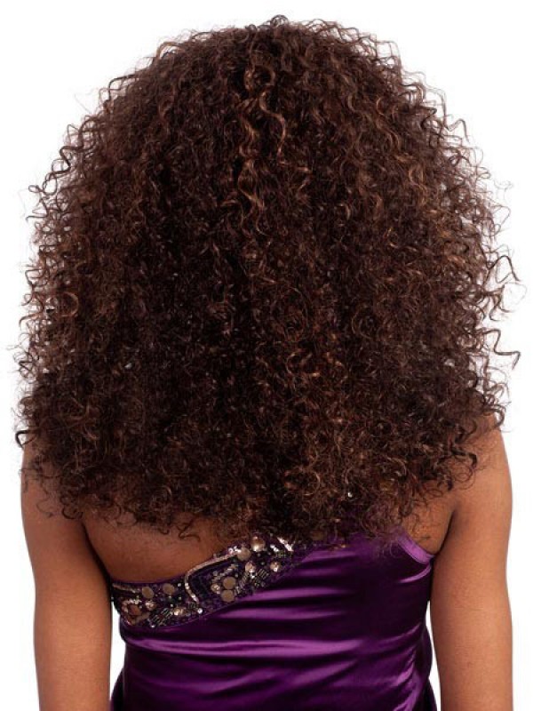 Parrucca Anteriore In Pizzo Riccio Lungo Con Capelli Afro