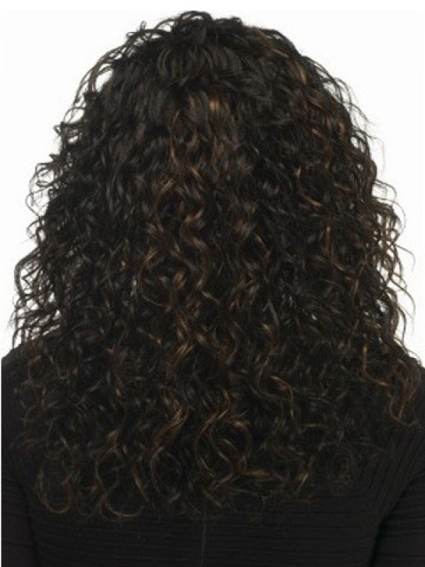 Parrucca Per Capelli Umani Con Pizzo Frontale Lungo E Riccio
