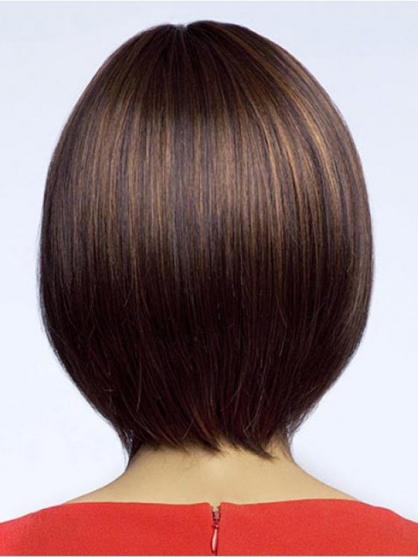 Parrucca Umana Corta Con Pizzo Frontale Corto Bob