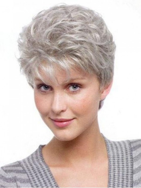 Parrucche Sintetiche Per Capelli Corti Ricci Senza Cappuccio 6 Pollici