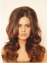 Capelli Lunghi Ondulati Ramati Cadono E Metà
