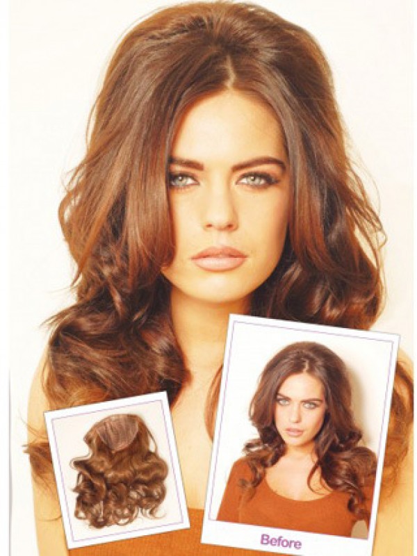 Capelli Lunghi Ondulati Ramati Cadono E Metà