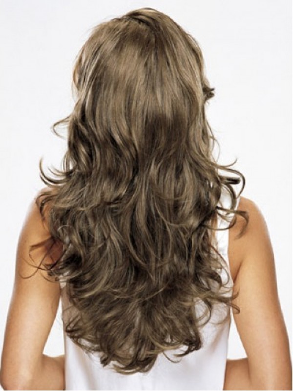 Parrucca 3/4 Ondulata Lunga 100% Capelli Umani