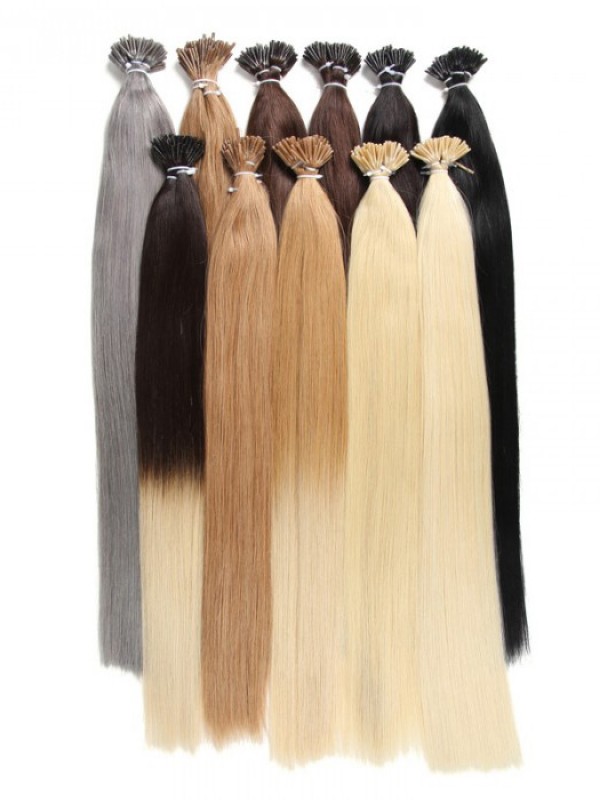 100S Cheratina Stick I-Tip Unice Estensioni Dei Capelli Umani Vergini Lisci 1 G/S