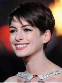 Parrucche Per Capelli Umani Con Pizzo Frontale Corto In Pizzo Di Anne Hathaway
