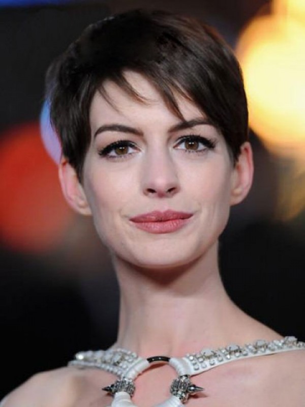 Parrucche Per Capelli Umani Con Pizzo Frontale Corto In Pizzo Di Anne Hathaway