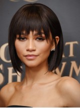 Zendaya Coleman Parrucche Corte In Pizzo Stile Bob Con Frangia