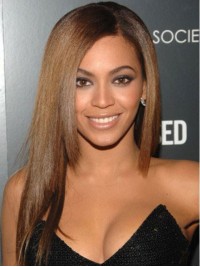 Parrucche Per Capelli Umani In Pizzo Pieno Dritto Beyonce Con Frangia Laterale