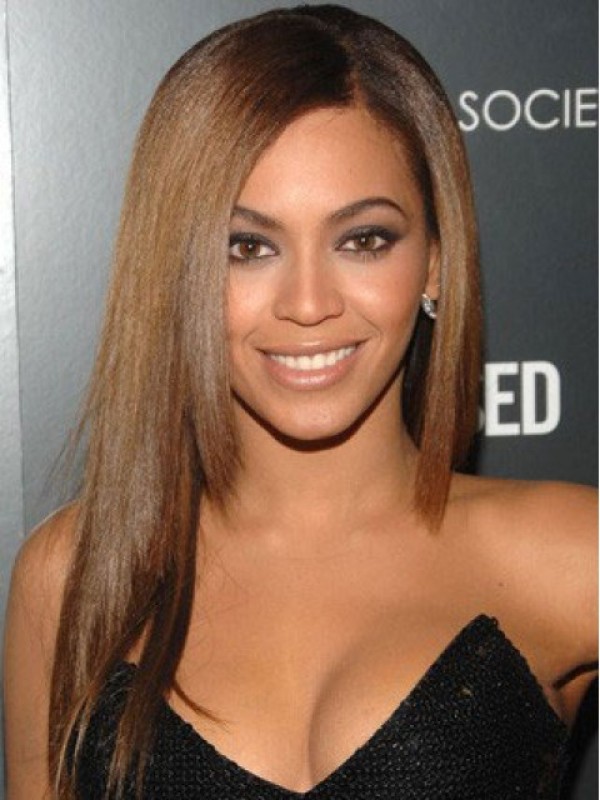 Parrucche Per Capelli Umani In Pizzo Pieno Dritto Beyonce Con Frangia Laterale