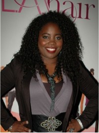 Parrucche Per Capelli Umani Con Parte Anteriore In Pizzo Riccio Lungo Kim Kimble Afro-Hair Con Frangia Laterale