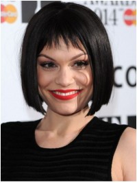 Jessie J Bob Style Parrucche Per Capelli Umani In Monofilamento Corto Dritto Con Frangia