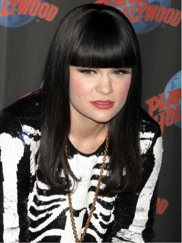 Jessie J Parrucche Senza Cappuccio Per Capelli Umani Lunghi E Dritti Con Frangetta