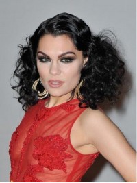 Jessie J Parrucche Frontali In Pizzo Sintetico Ricci Lunghe Con Frangia Laterale