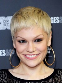 Jessie J Boy Cut Parrucche Sintetiche Senza Cappuccio Bionde Corte E Dritte