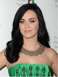Parrucche Per Capelli Umani Con Pizzo Frontale Ondulato Lungo Katy Perry Con Frangia Laterale