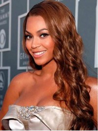 Parrucche Frontali In Pizzo Sintetico Ondulato Lungo Beyonce Con Frangia Laterale