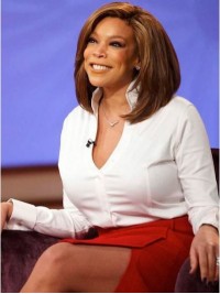 Parrucche Per Capelli Umani Wendy Williams Dritte Corte In Pizzo Con Frangia Laterale
