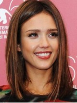 Parrucche Sintetiche Senza Cappuccio Jessica Alba Medium Straight Bob Style