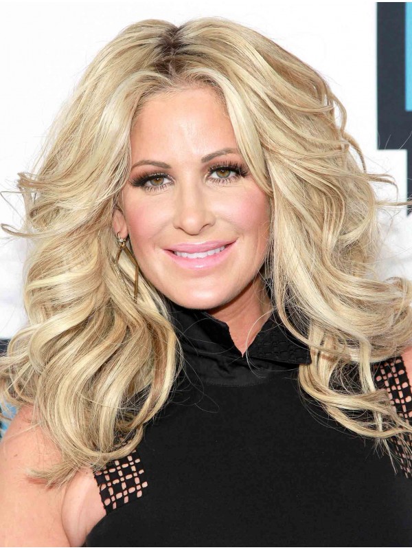 Parrucche Sintetiche Ondulate Lunghe Con Riga Centrale Kim Zolciak