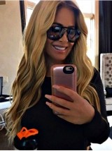Parrucca Frontale In Pizzo Sintetico Ondulato Bionda Lunga Kim Zolciak