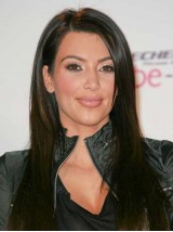 Parrucche Di Capelli Umani Monofilamento Dritto Nero Lungo Kim Kardashian Con Frangia Laterale